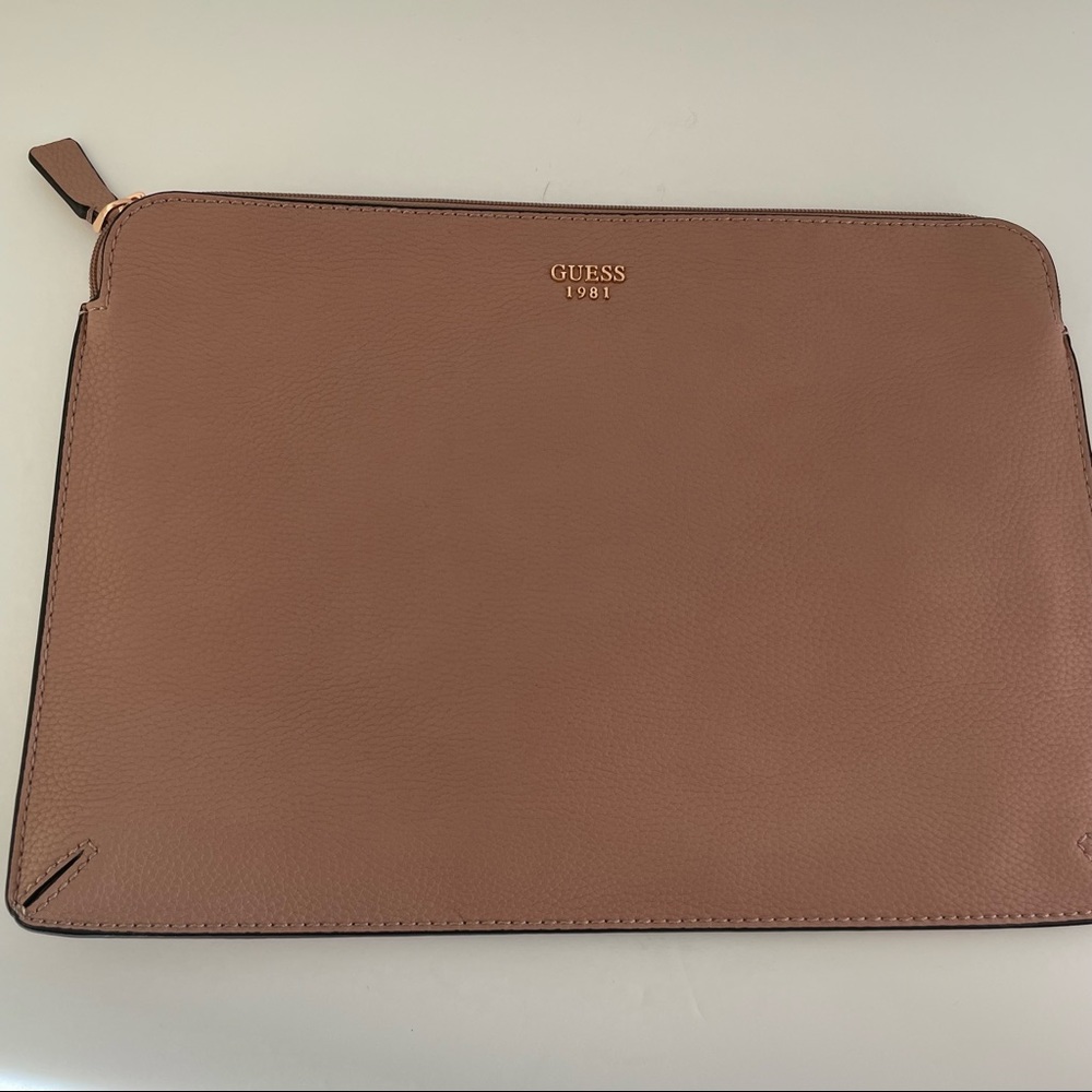 Guess Pink Zippered Laptop Case 14x9.5”